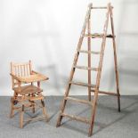 A ladder and chair