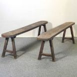 A pair of benches
