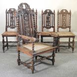 A set of dining chairs