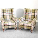 A pair of armchairs