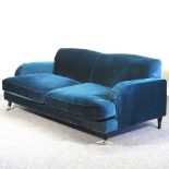 A turquoise sofa