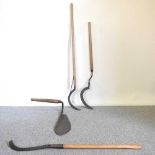 Vintage hand scythes