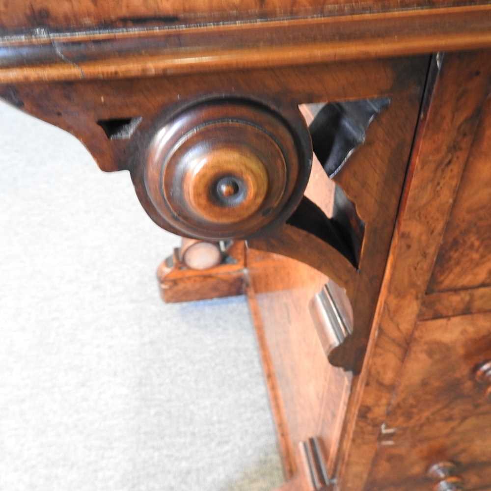 A Victorian walnut davenport - Image 5 of 6