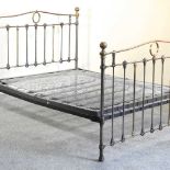 An iron bedstead