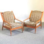 A pair of armchairs