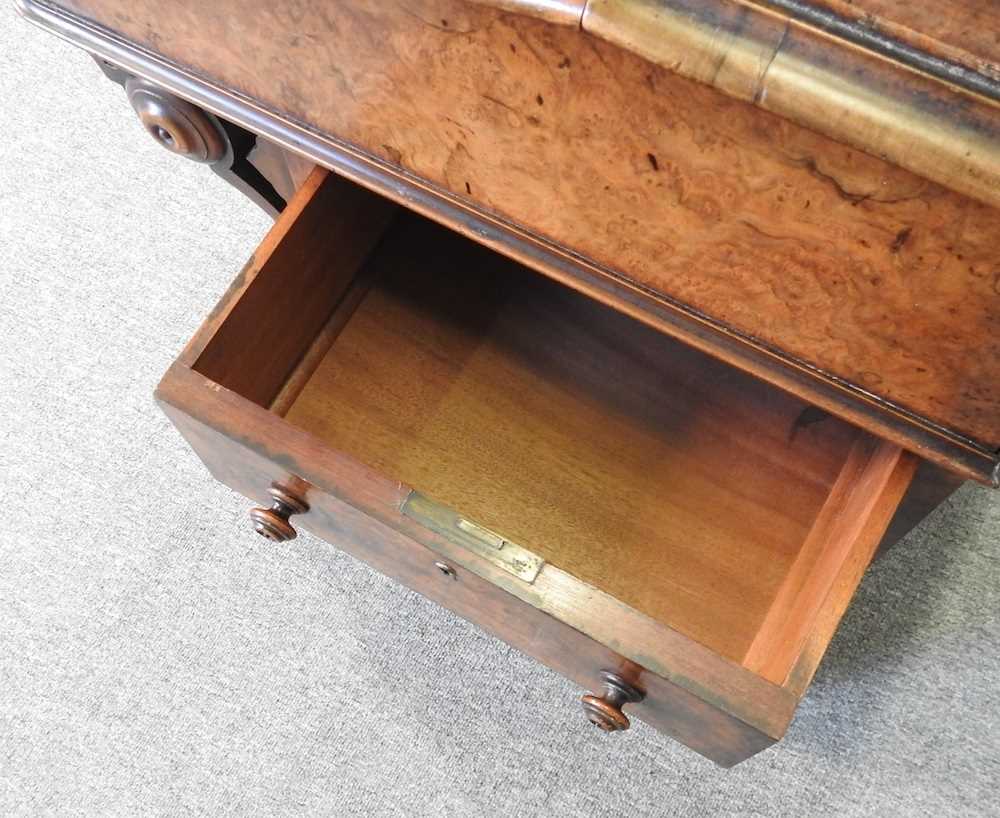 A Victorian walnut davenport - Image 4 of 6