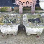 A pair of garden urns