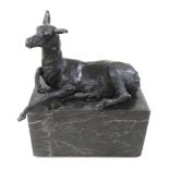 A bronze deer