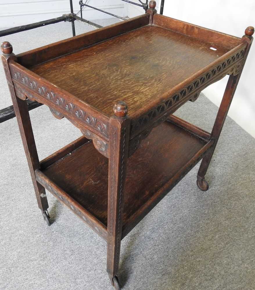 A Victorian bed and trolley - Image 3 of 3