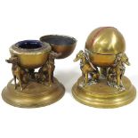 A pair of inkwells