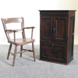 A cabinet and chair