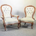 Victorian armchairs