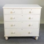 A Victorian white painted chest