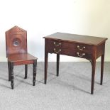 An 18th century lowboy and chair