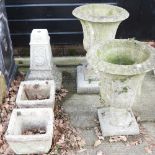 Various stone garden items