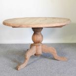 A pine dining table