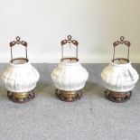 Three hanging lamps