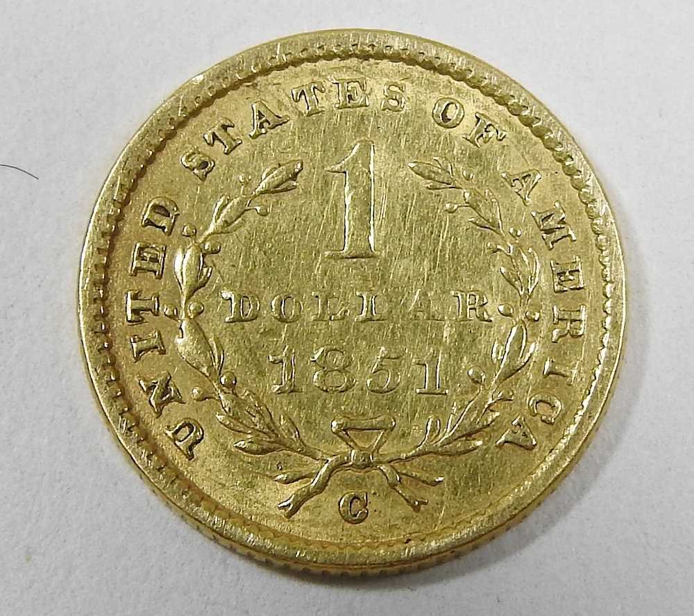 A gold dollar coin - Image 5 of 5