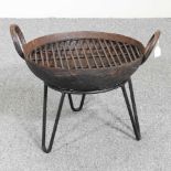 A small kadai fire pit