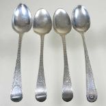 A set of silver teaspoons