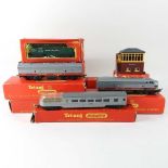 A collection of Hornby trains and track