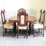 A 19th century table and chairs