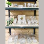 A collection of glassware