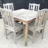 A garden table and chairs