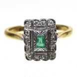 An 18 carat emerald ring