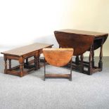 Three various occasional tables