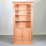 A pine bookcase