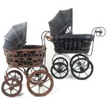 Two vintage style prams