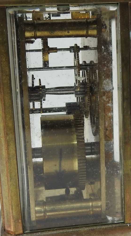 An early 20th century French brass carriage clock - Image 6 of 7