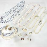 A collection of pearl jewellery