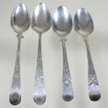 A set of silver teaspoons