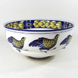 A large Royal Copenhagen Blue Pheasant fruit bowl