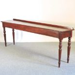 A bespoke made mahogany serving table