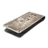 A silver money clip