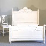 A painted double bedstead