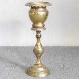 A brass jardinière