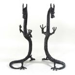 A pair of bronze dragons