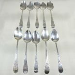 A set of silver teaspoons