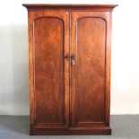A Victorian mahogany fitted wardrobe