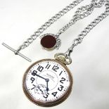 A Waltham gold plated pocket watch