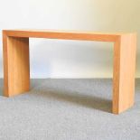 A Heals light oak console table