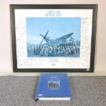 A signed World War II poster and book