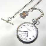 A Rolex silver cased pocket watch