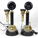 A pair of reproduction telephones
