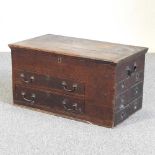 A 19th century stained pine chest