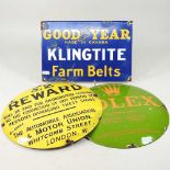 Three vintage style metal signs